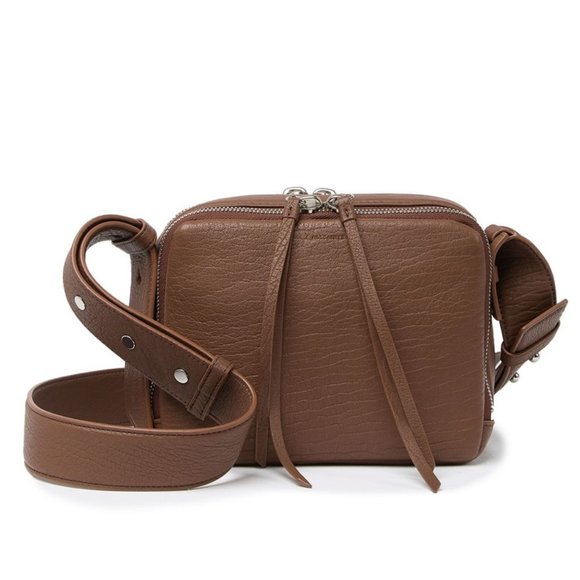 NWT ALL SAINTS Leather Grain Vincent Crossbody Bag - Picture 2 of 6